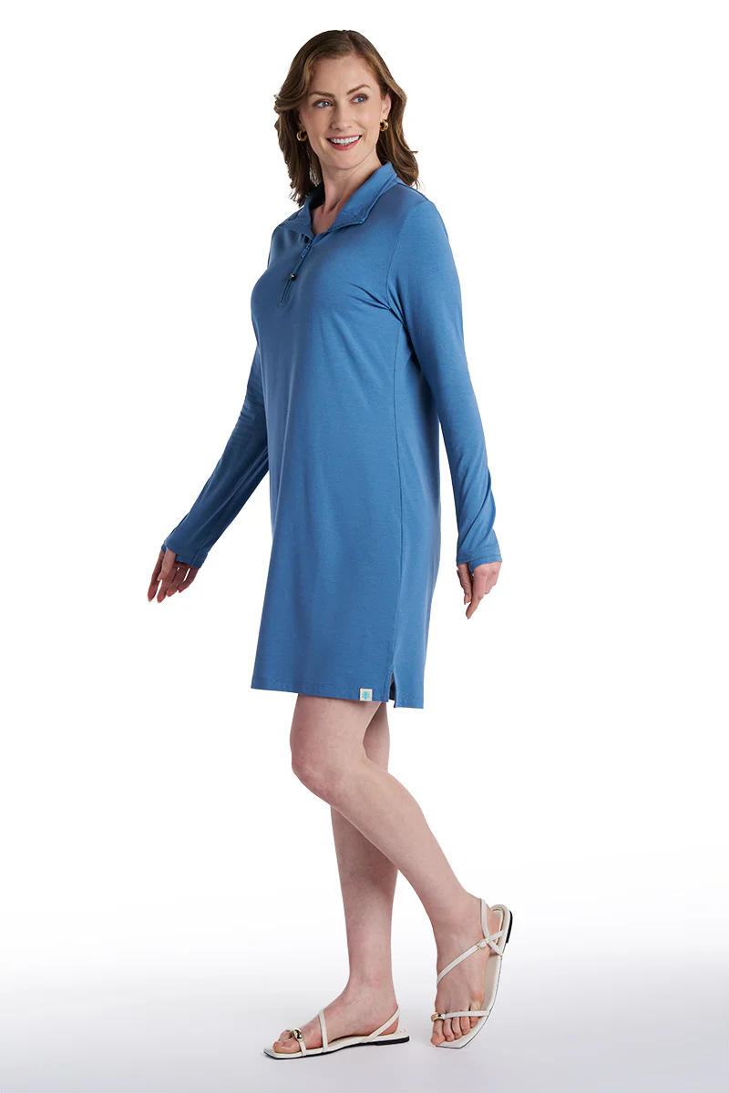 Women's Sarasota Quarter-Zip Dress | Blue Dusk - Image 4