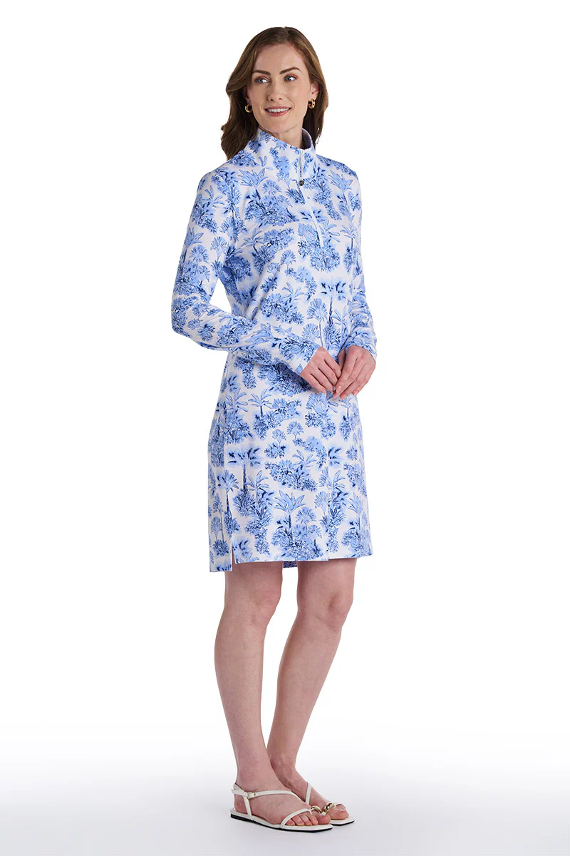 Women's Sarasota Quarter-Zip Dress | Periwinkle Isla Bonita - Image 3
