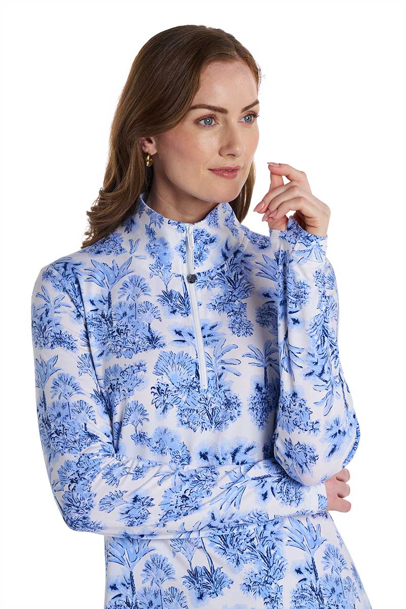 Women's Sarasota Quarter-Zip Dress | Periwinkle Isla Bonita - Image 5