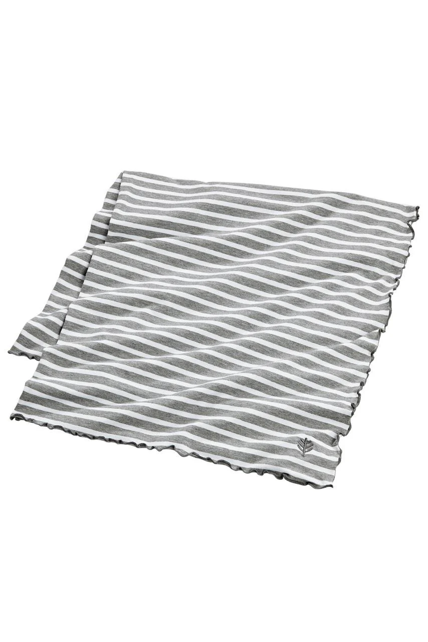 Women's Savannah Sun Blanket | Grey/White Stripe - Image 2