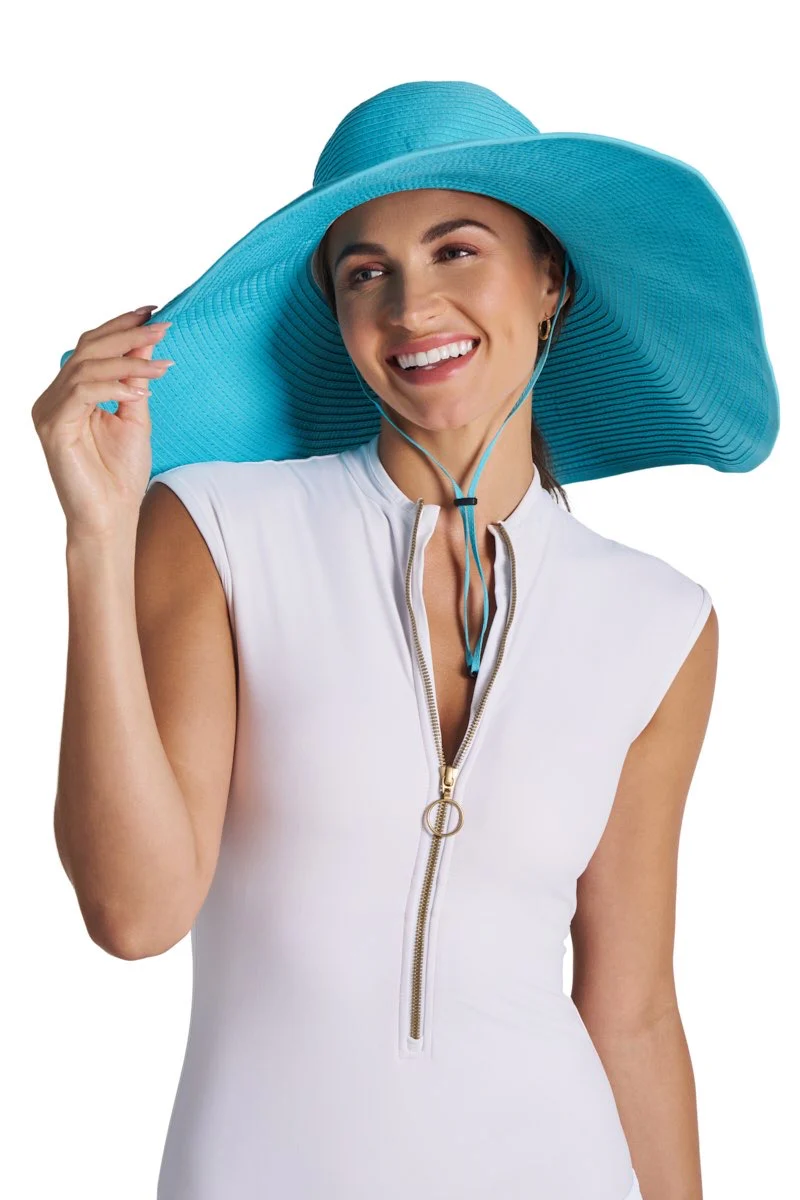 Shelby Shapeable Poolside Hat | Blue Curacao - Image 2