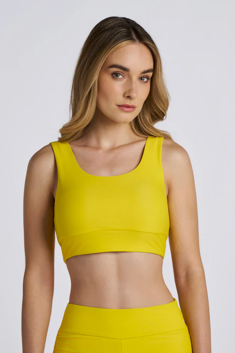 Women's Spring Garden Bikini Swim Crop Top | Bold Yellow - Image 2