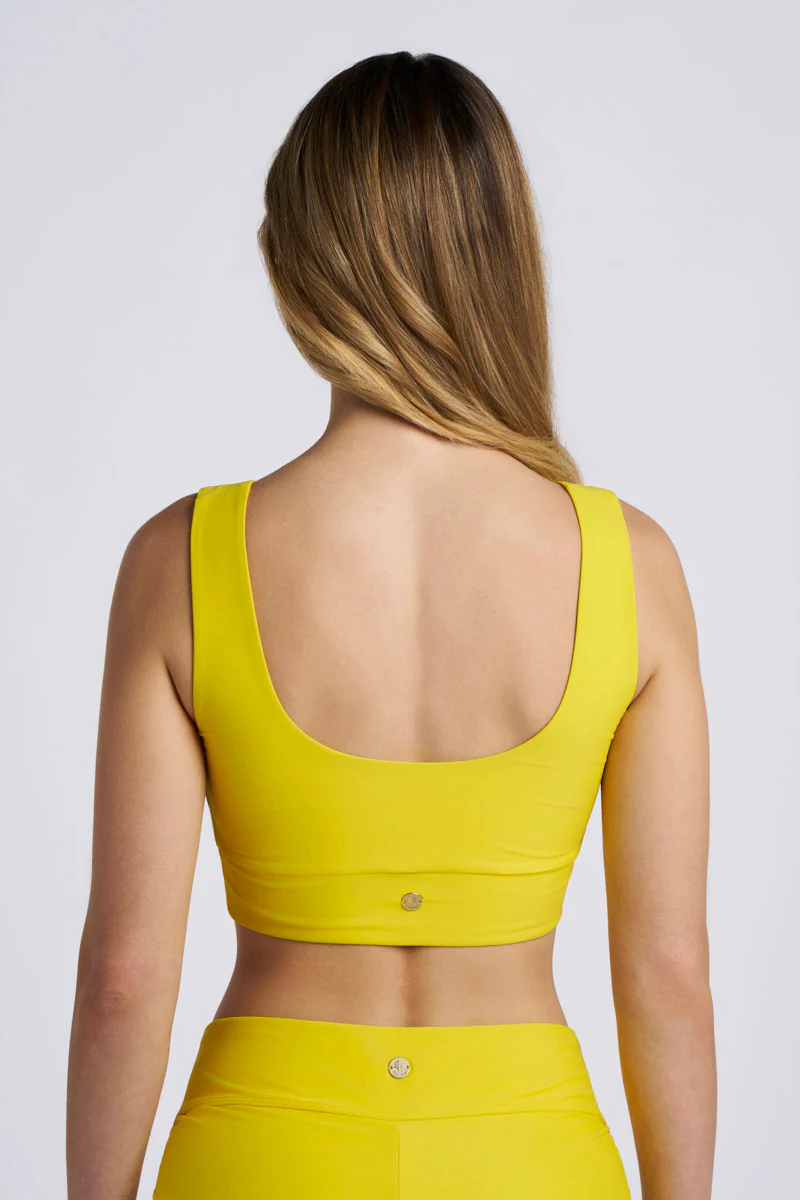 Women's Spring Garden Bikini Swim Crop Top | Bold Yellow - Image 4