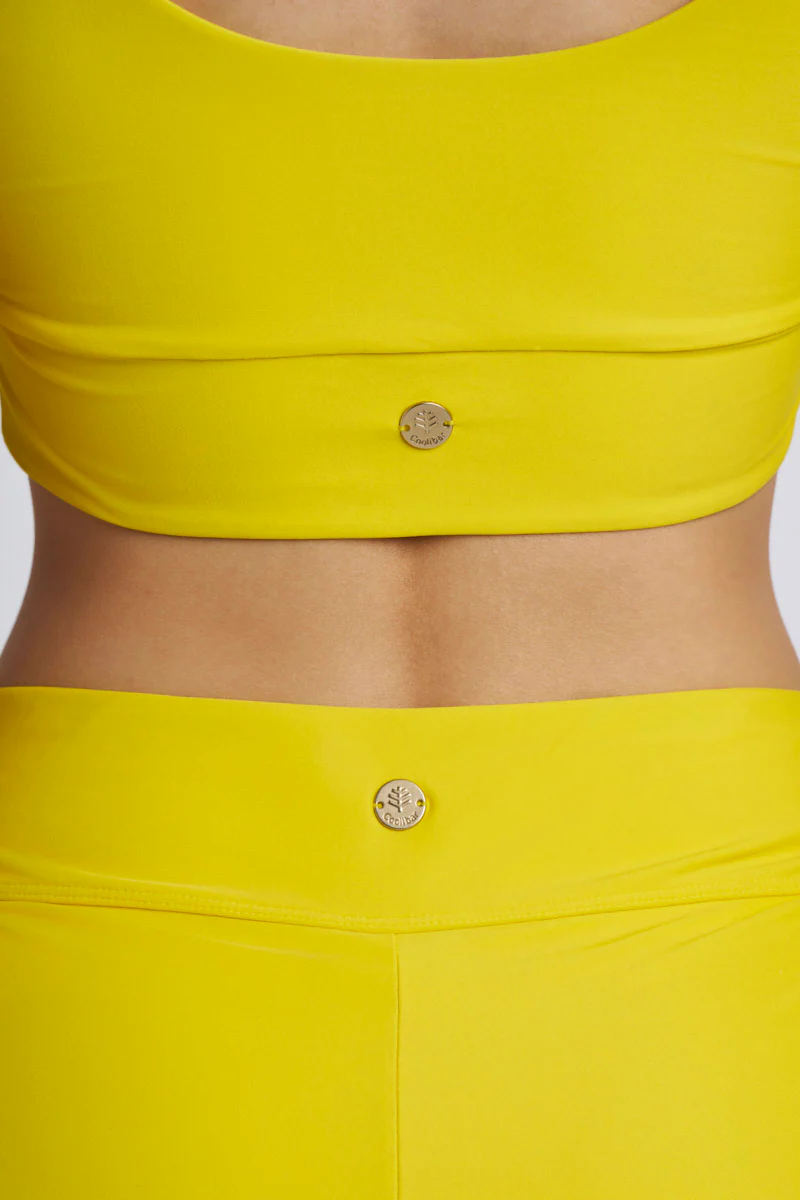 Women's Spring Garden Bikini Swim Crop Top | Bold Yellow - Image 5