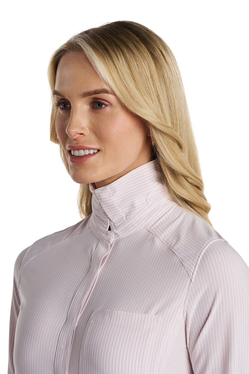Women's Malta Travel Dress | White/Powder Stripe - Image 10