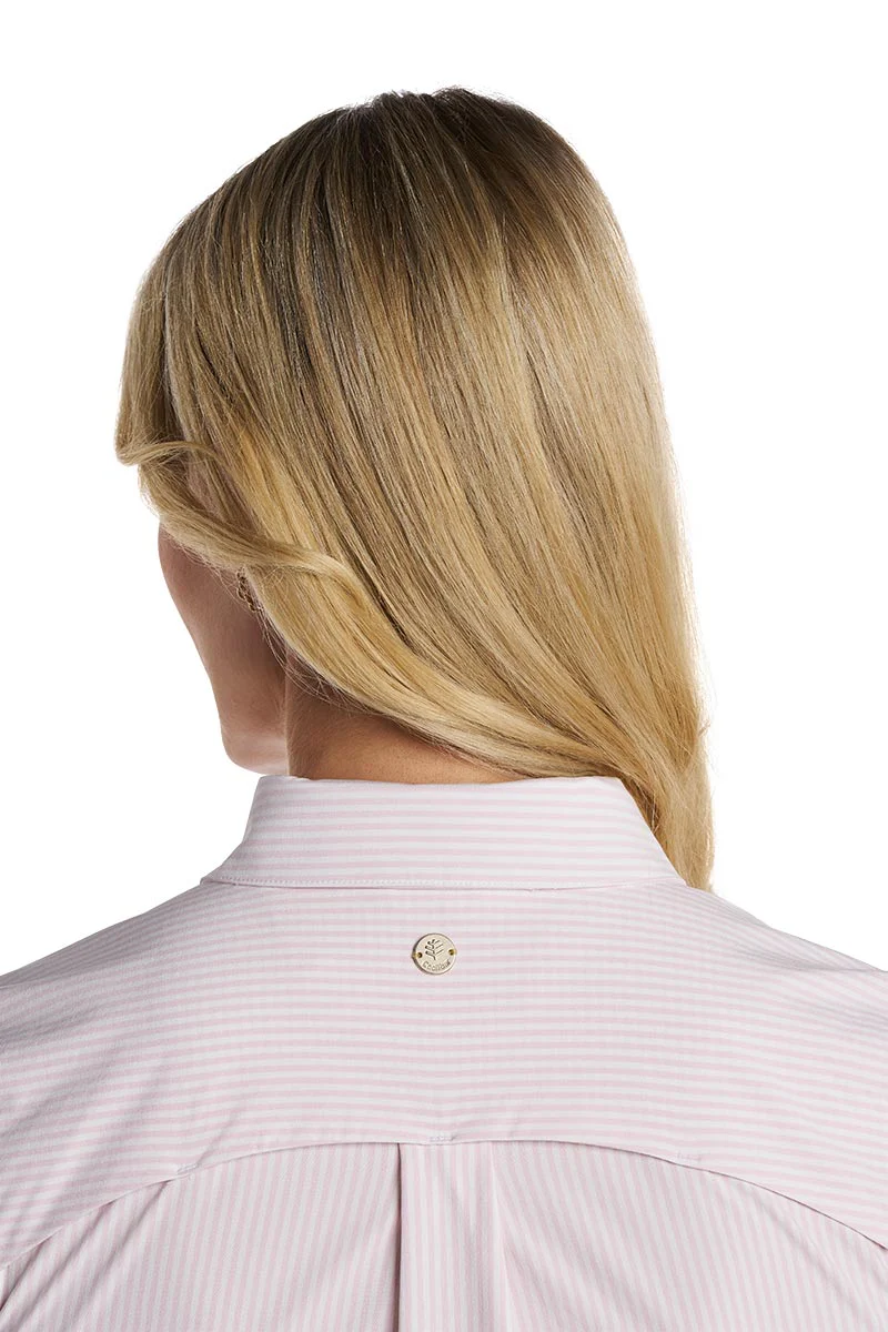 Women's Malta Travel Dress | White/Powder Stripe - Image 4