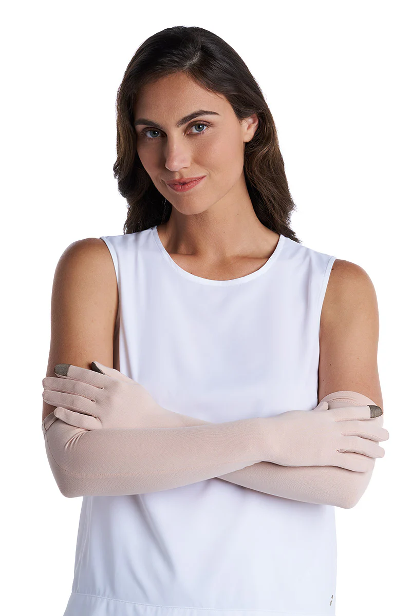 Unisex Culebra Long Full Finger Gloves | Beige - Image 6