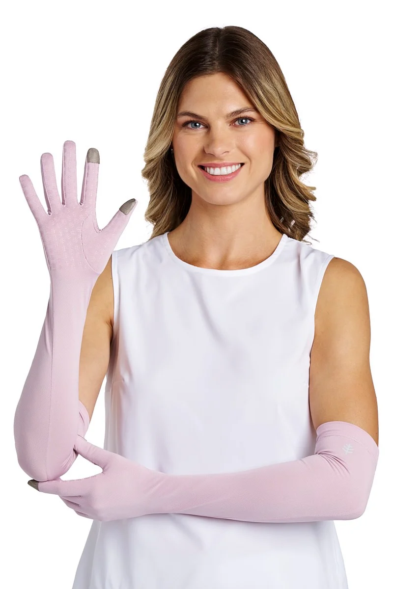 Unisex Culebra Long Full Finger Gloves | Dusty Mauve - Image 4