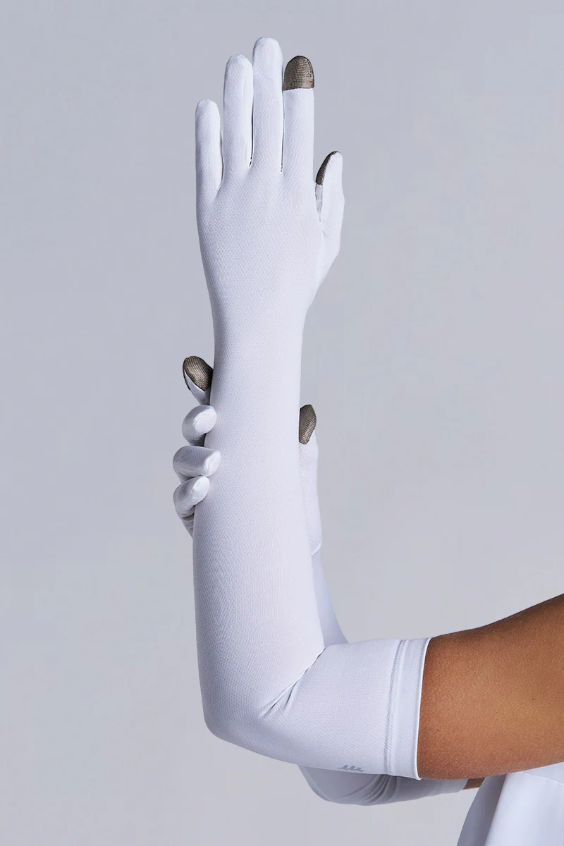 Unisex Culebra Long Full Finger Gloves | White - Image 3