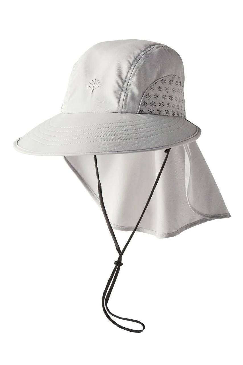 Unisex Explorer Hat with Neck Drape | Light Grey - Image 5