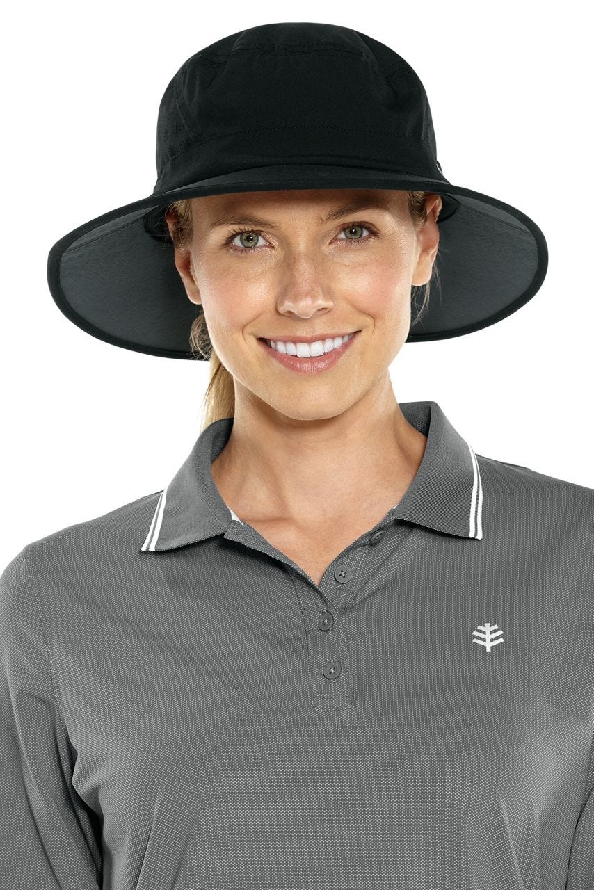 Fore Performance Golf Hat with Wide Brim | Black - Image 2