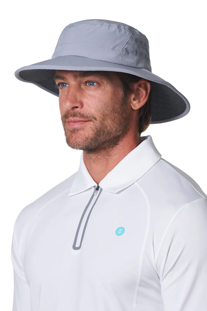 Fore Performance Golf Hat with Wide Brim | Steel Grey - Image 3