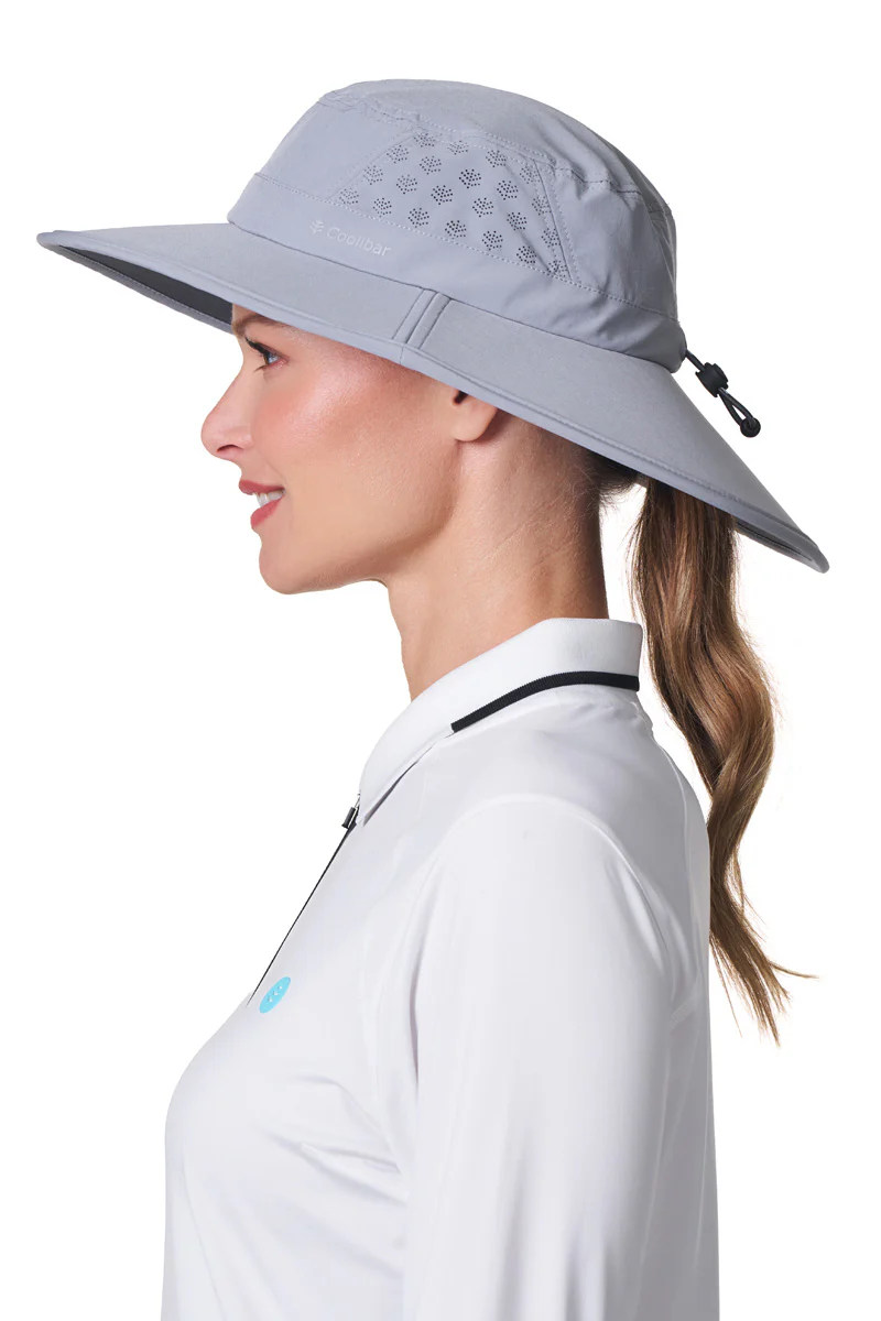 Fore Performance Golf Hat with Wide Brim | Steel Grey - Image 5