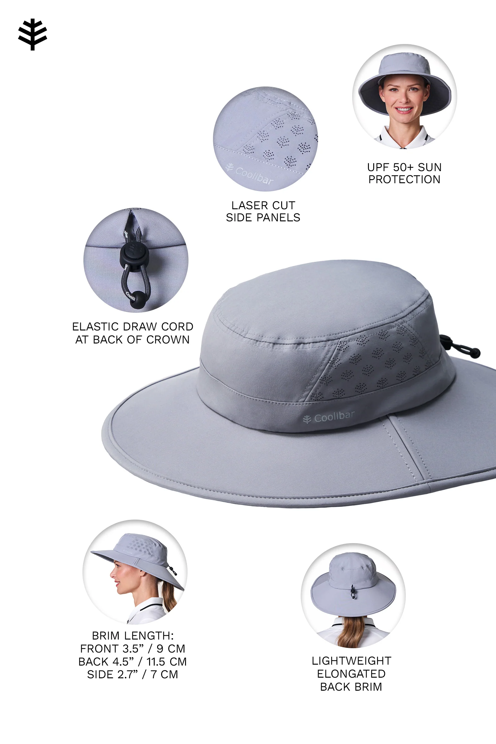 Fore Performance Golf Hat with Wide Brim | Steel Grey - Image 9