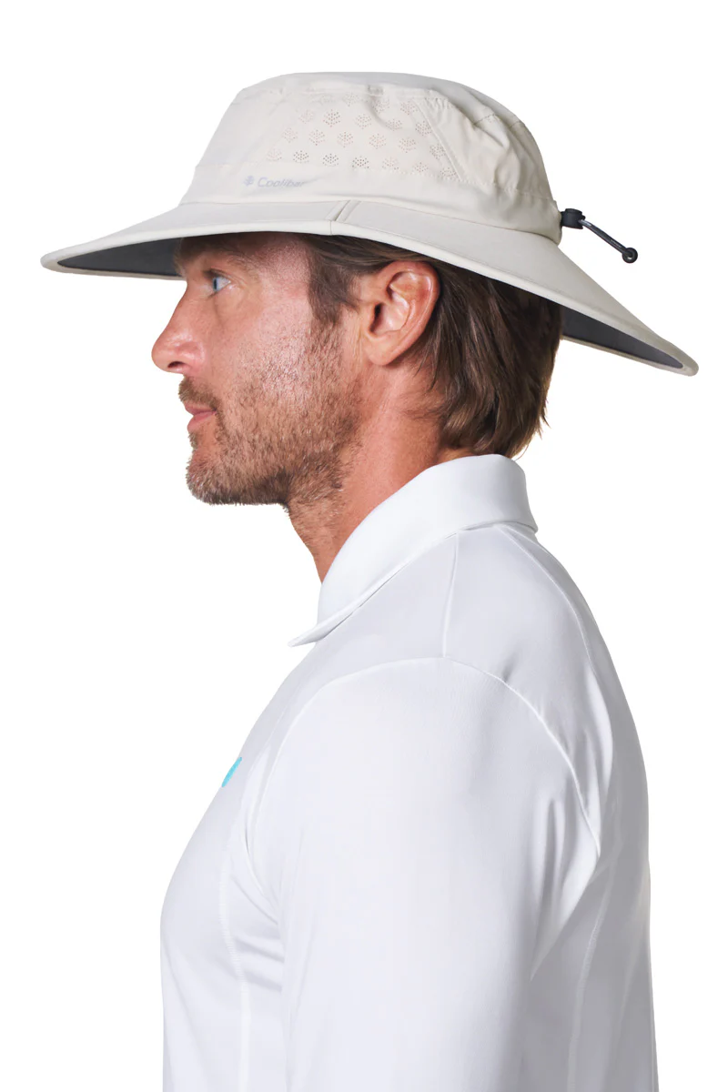 Fore Performance Golf Hat with Wide Brim | Stone - Image 4