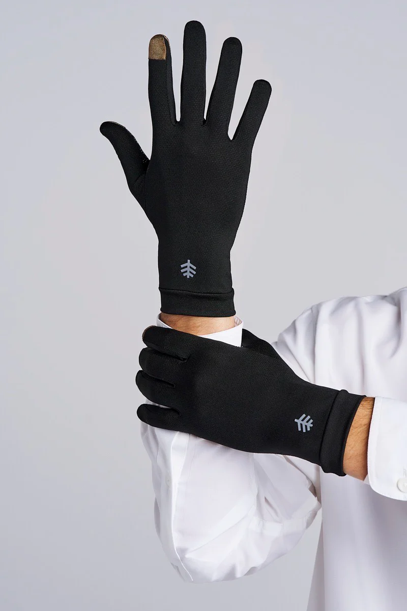 Unisex Gannett Full Finger Gloves | Black