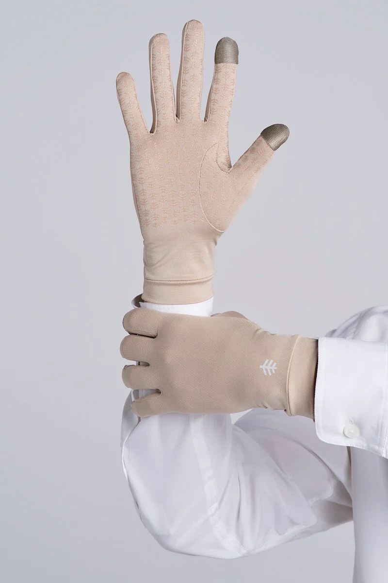 Unisex Gannett Full Finger Gloves | Pale Khaki - Image 3