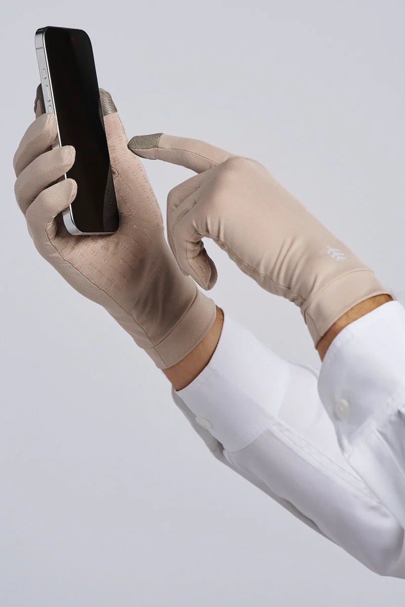 Unisex Gannett Full Finger Gloves | Pale Khaki - Image 4
