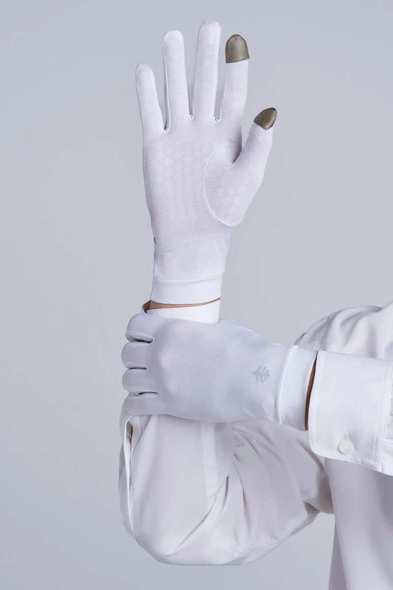 Unisex Gannett Full Finger Gloves | White - Image 3