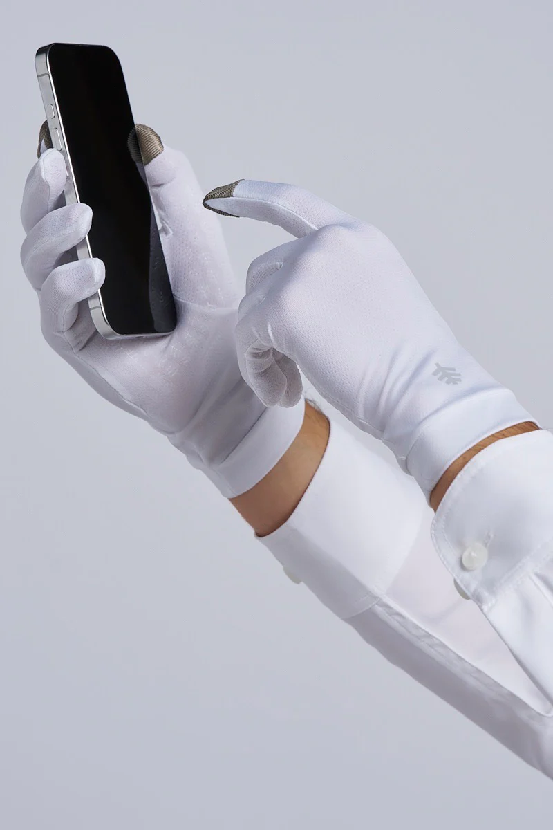 Unisex Gannett Full Finger Gloves | White - Image 4