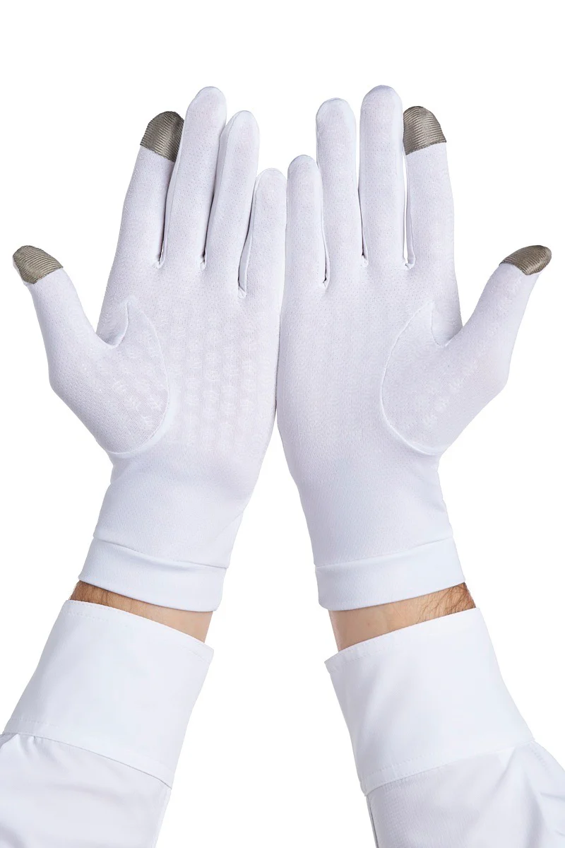 Unisex Gannett Full Finger Gloves | White - Image 7