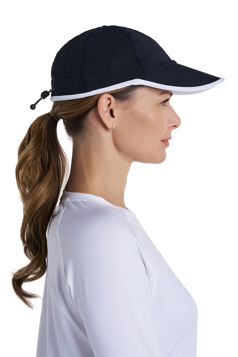 Unisex Lenny Adjustable Sports Cap | Black/White - Image 10