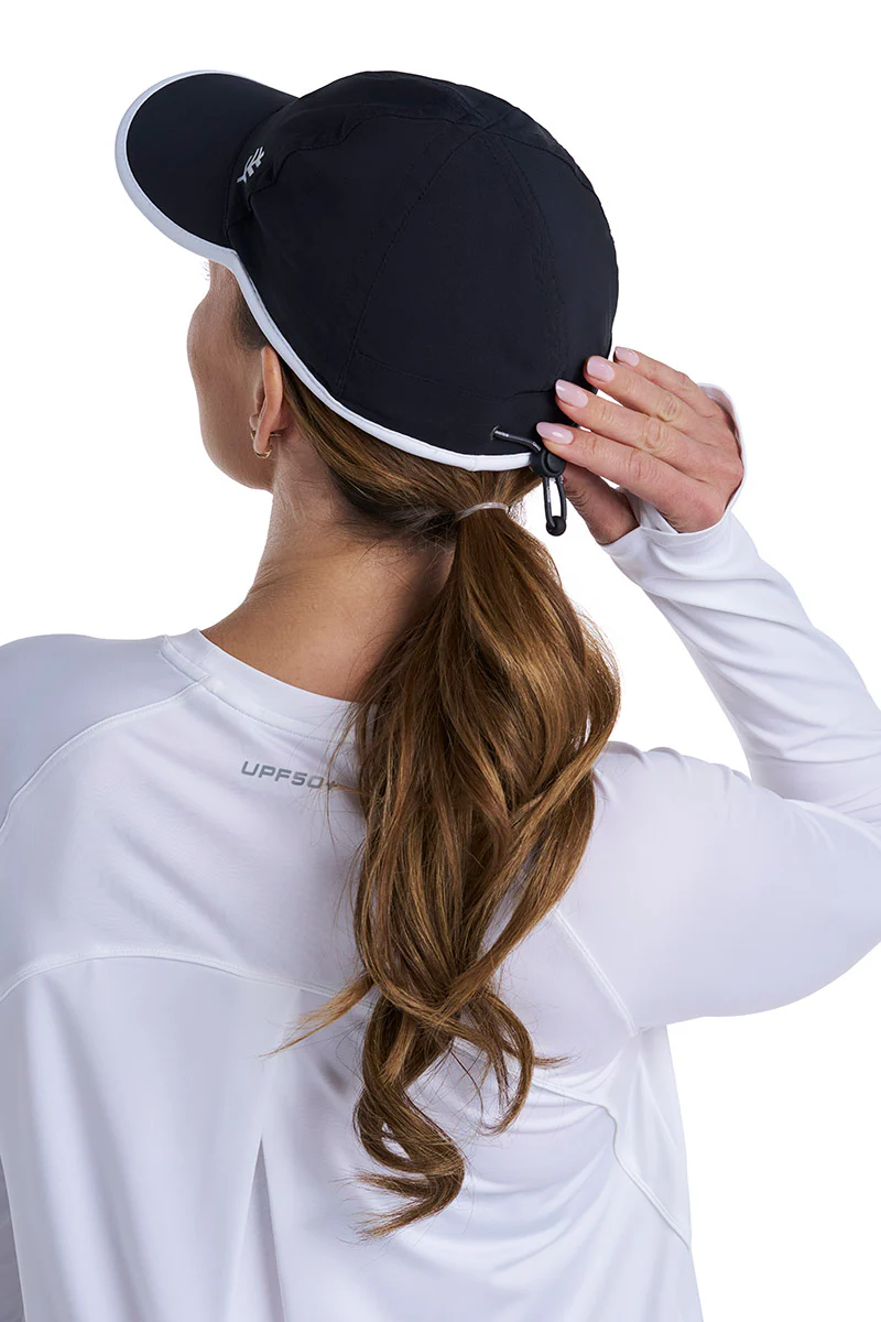 Unisex Lenny Adjustable Sports Cap | Black/White - Image 9