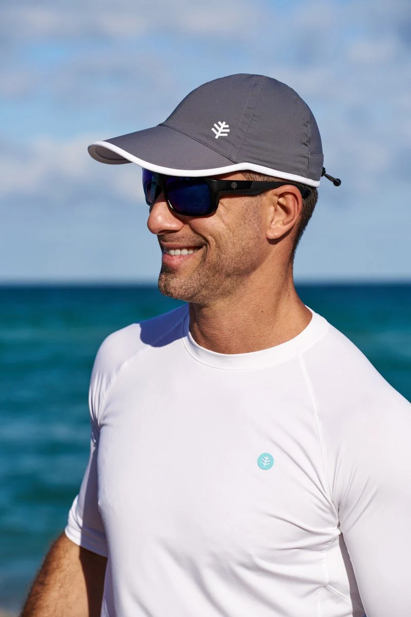 Unisex Lenny Adjustable Sports Cap | Carbon/White - Image 2