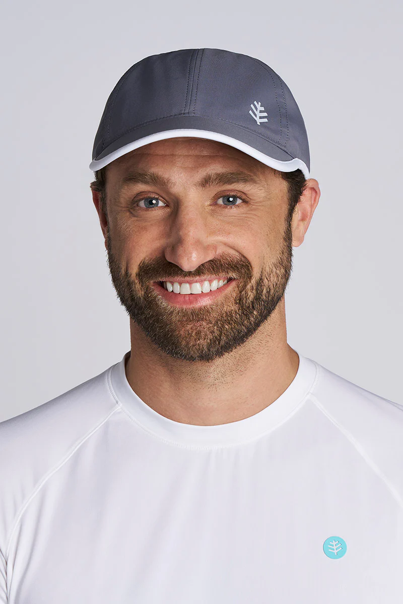 Unisex Lenny Adjustable Sports Cap | Carbon/White - Image 3