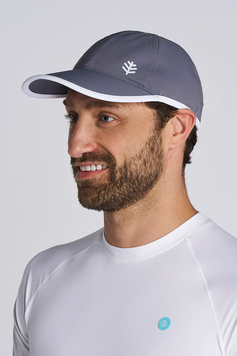 Unisex Lenny Adjustable Sports Cap | Carbon/White - Image 4