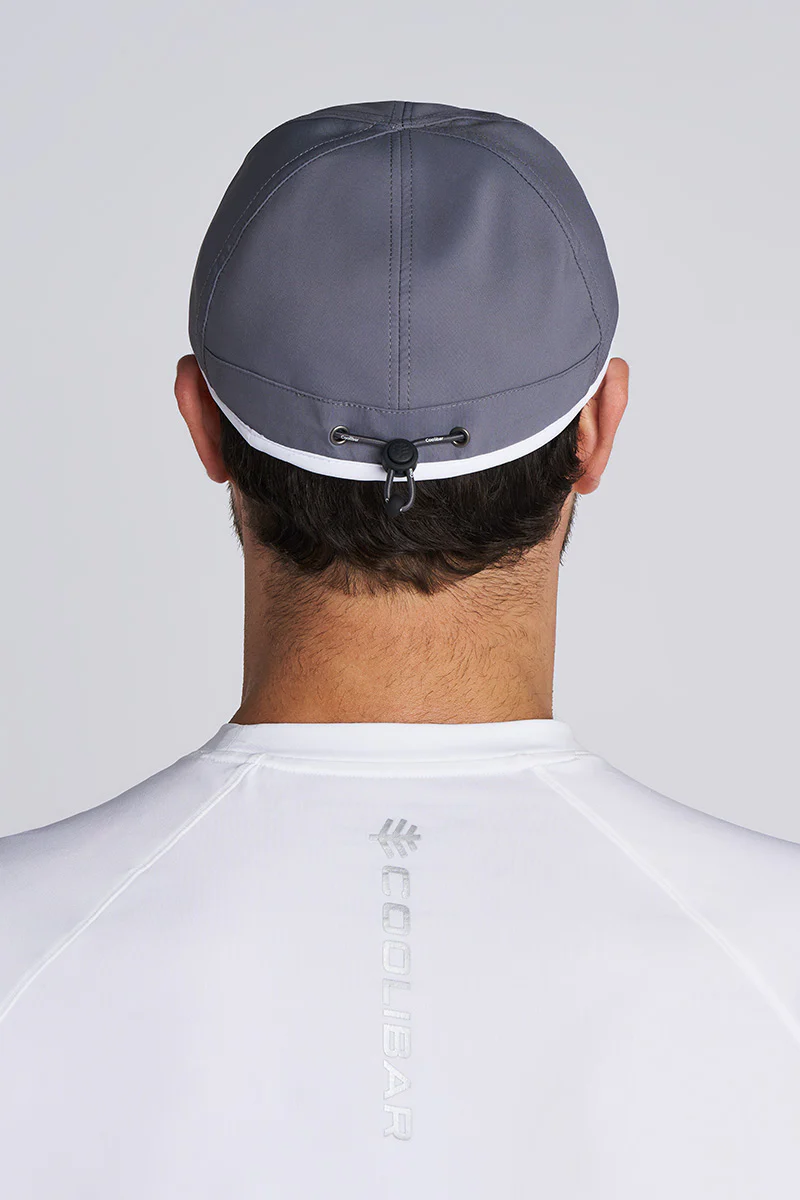 Unisex Lenny Adjustable Sports Cap | Carbon/White - Image 5
