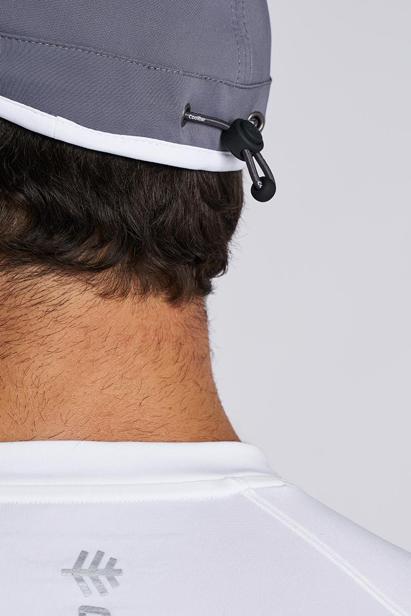 Unisex Lenny Adjustable Sports Cap | Carbon/White - Image 6