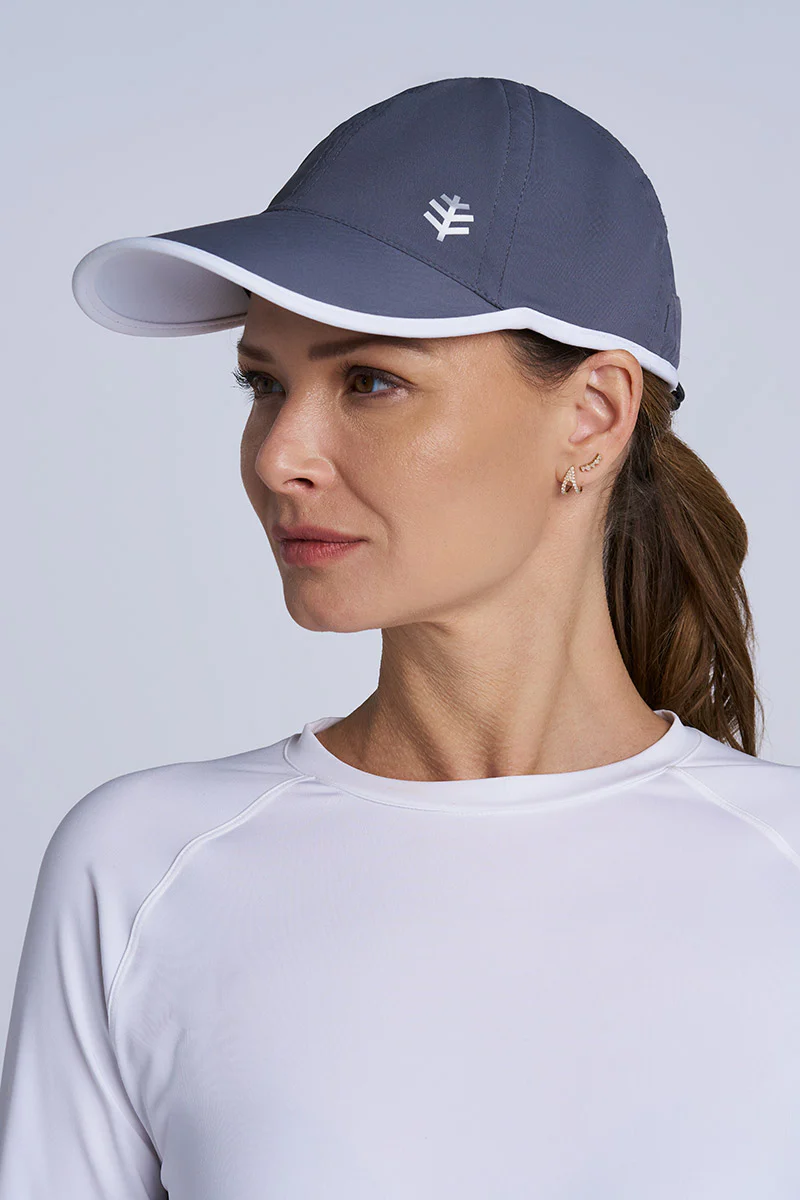 Unisex Lenny Adjustable Sports Cap | Carbon/White - Image 8