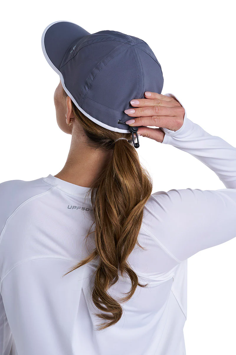 Unisex Lenny Adjustable Sports Cap | Carbon/White - Image 9