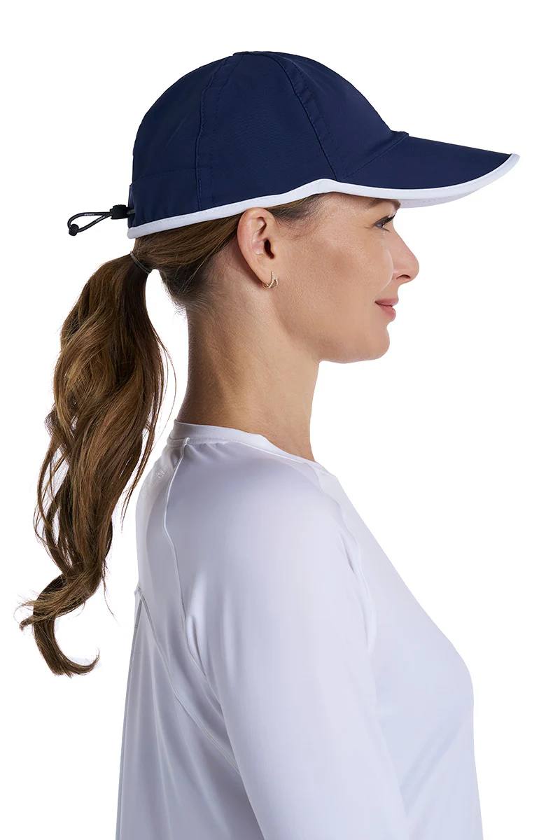 Unisex Lenny Adjustable Sports Cap | Navy/White - Image 9