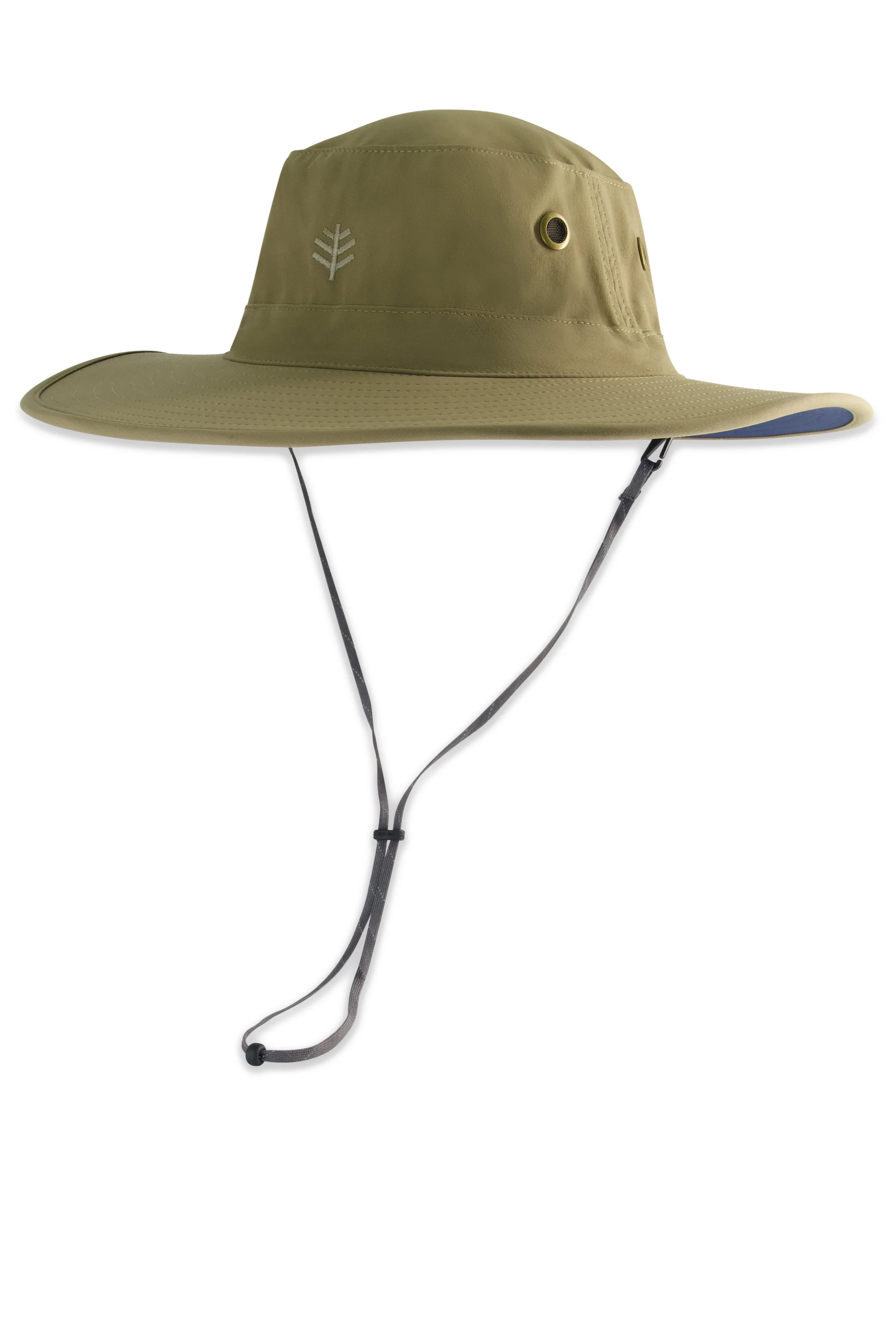 Leo Shapeable Wide Brim Hat | Khaki/Navy - Image 4