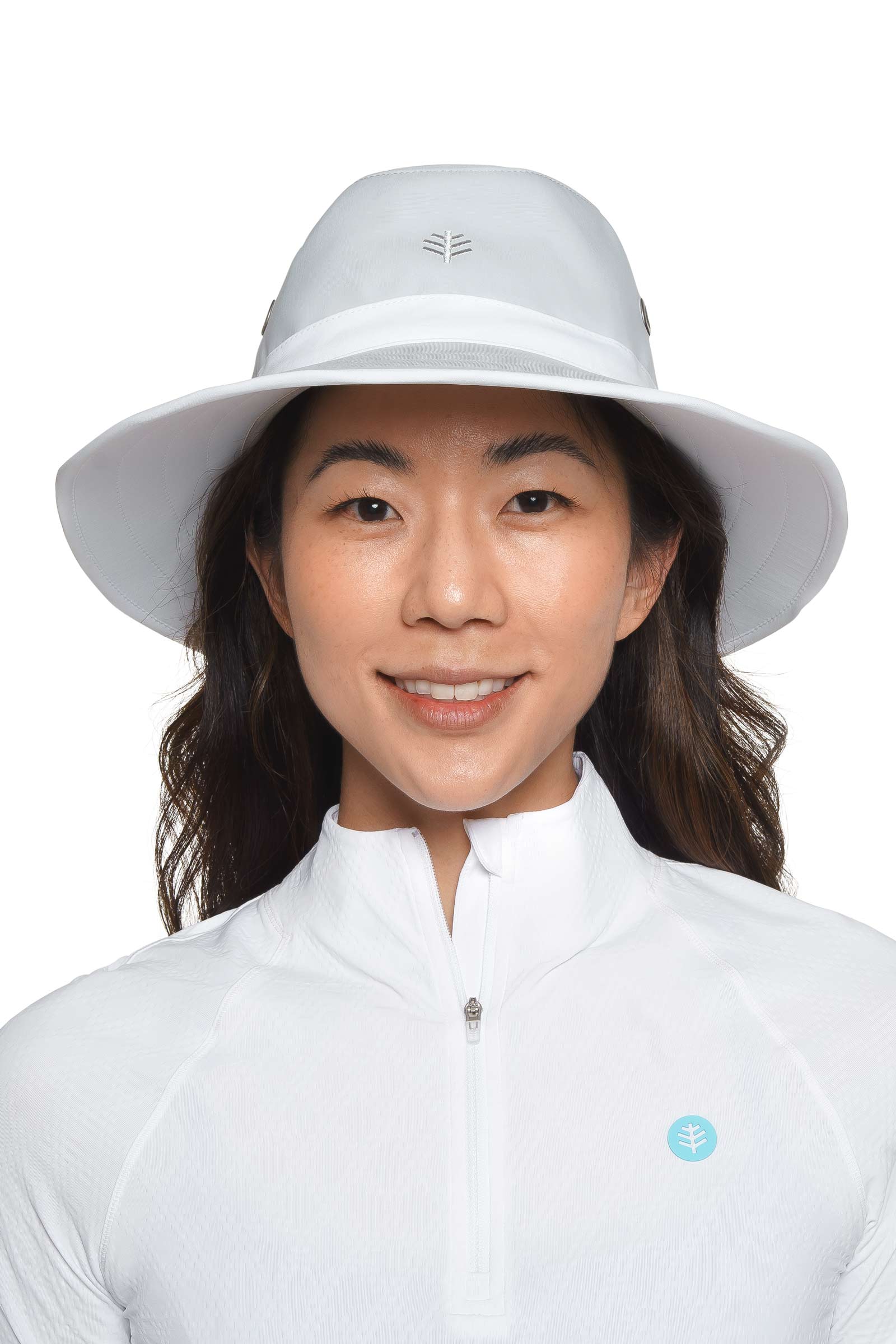 Unisex Matchplay Wide Brim Golf Hat | Silver/White - Image 3