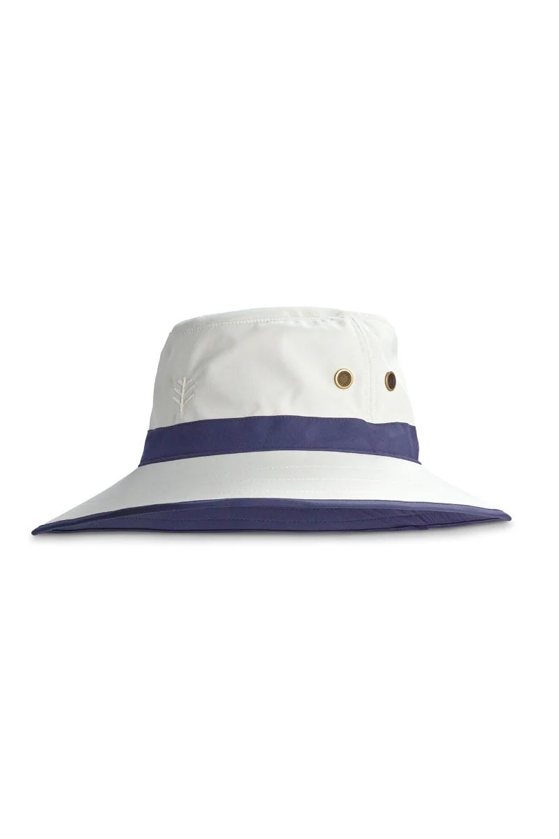 Unisex Matchplay Wide Brim Golf Hat | Stone/Navy - Image 5