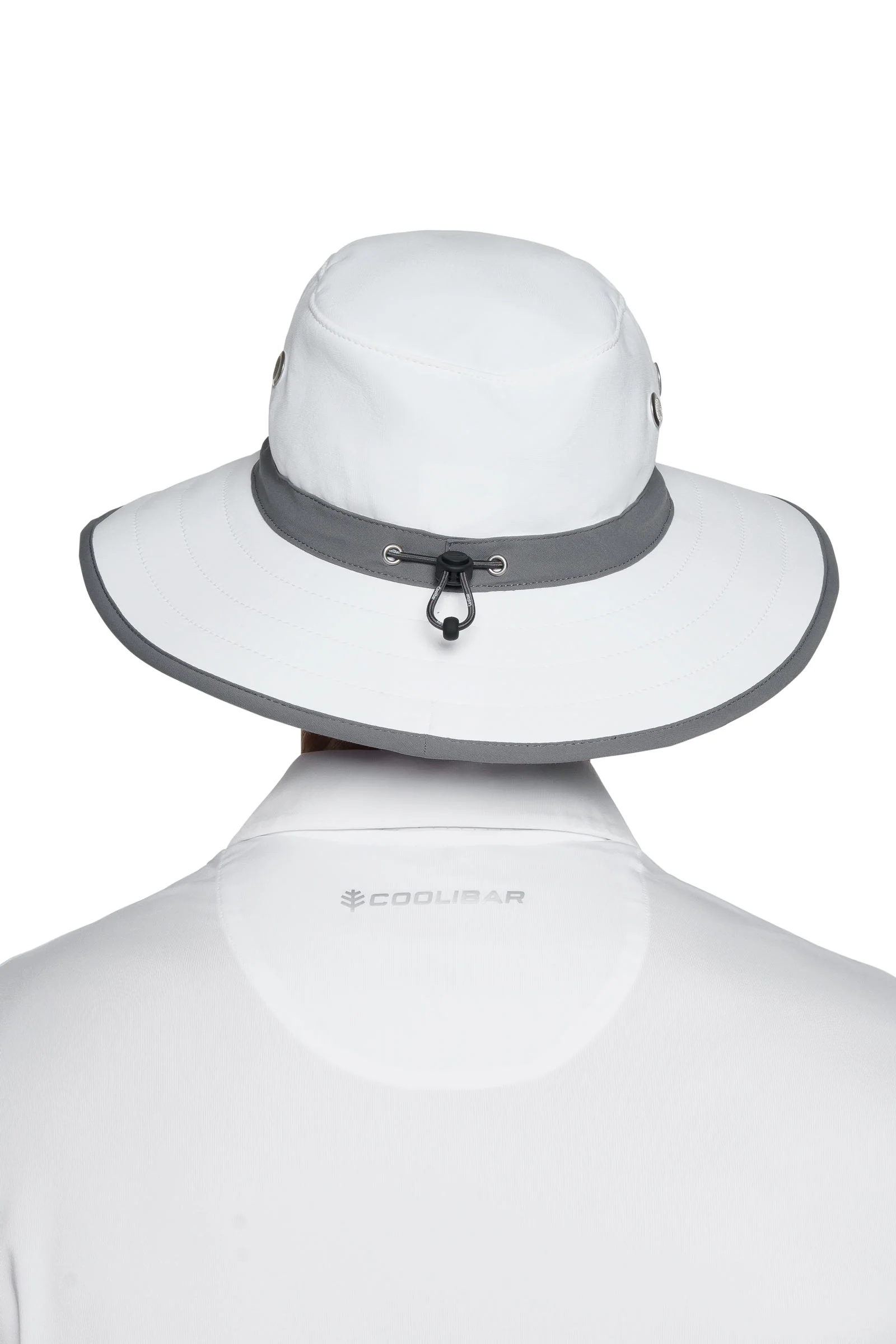 Unisex Matchplay Wide Brim Golf Hat | White/Carbon - Image 3
