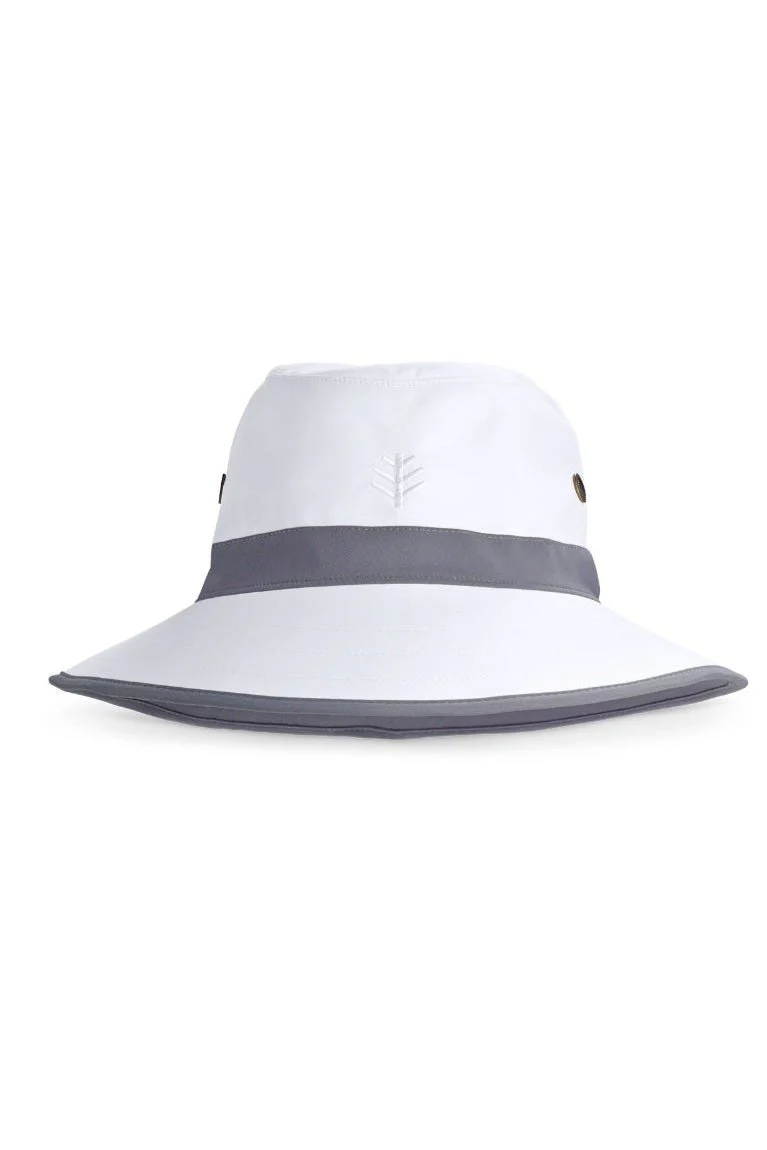Unisex Matchplay Wide Brim Golf Hat | White/Carbon - Image 5