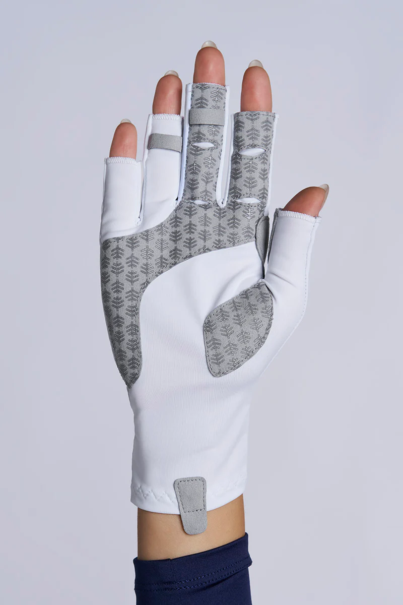 Unisex MaxShield Multi-Sport Fingerless Gloves | White - Image 2