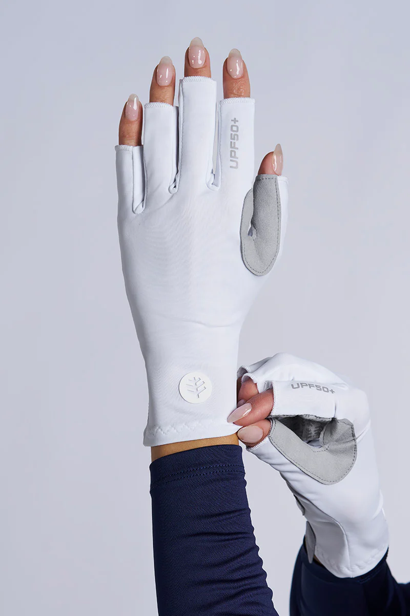 Unisex MaxShield Multi-Sport Fingerless Gloves | White - Image 4