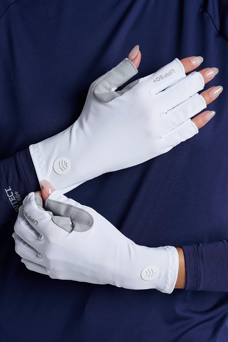 Unisex MaxShield Multi-Sport Fingerless Gloves | White - Image 5