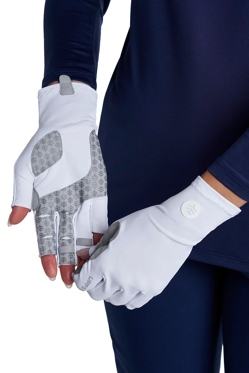 Unisex MaxShield Multi-Sport Fingerless Gloves | White - Image 6
