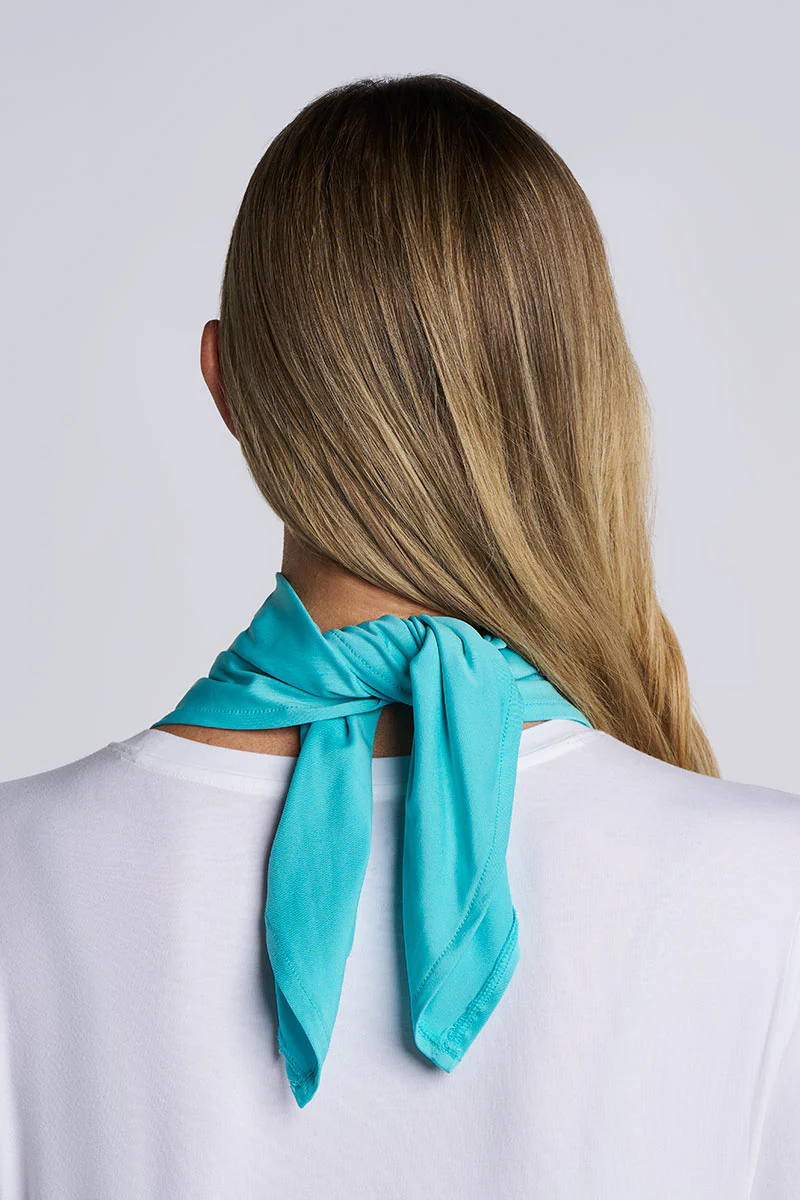 Unisex Virasana Performance Bandana | Coolibar Blue - Image 3