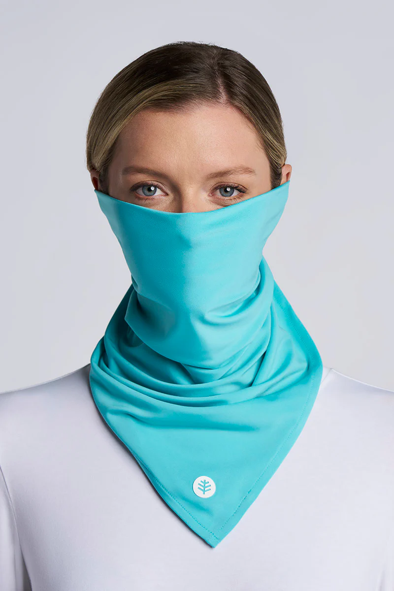 Unisex Virasana Performance Bandana | Coolibar Blue - Image 5