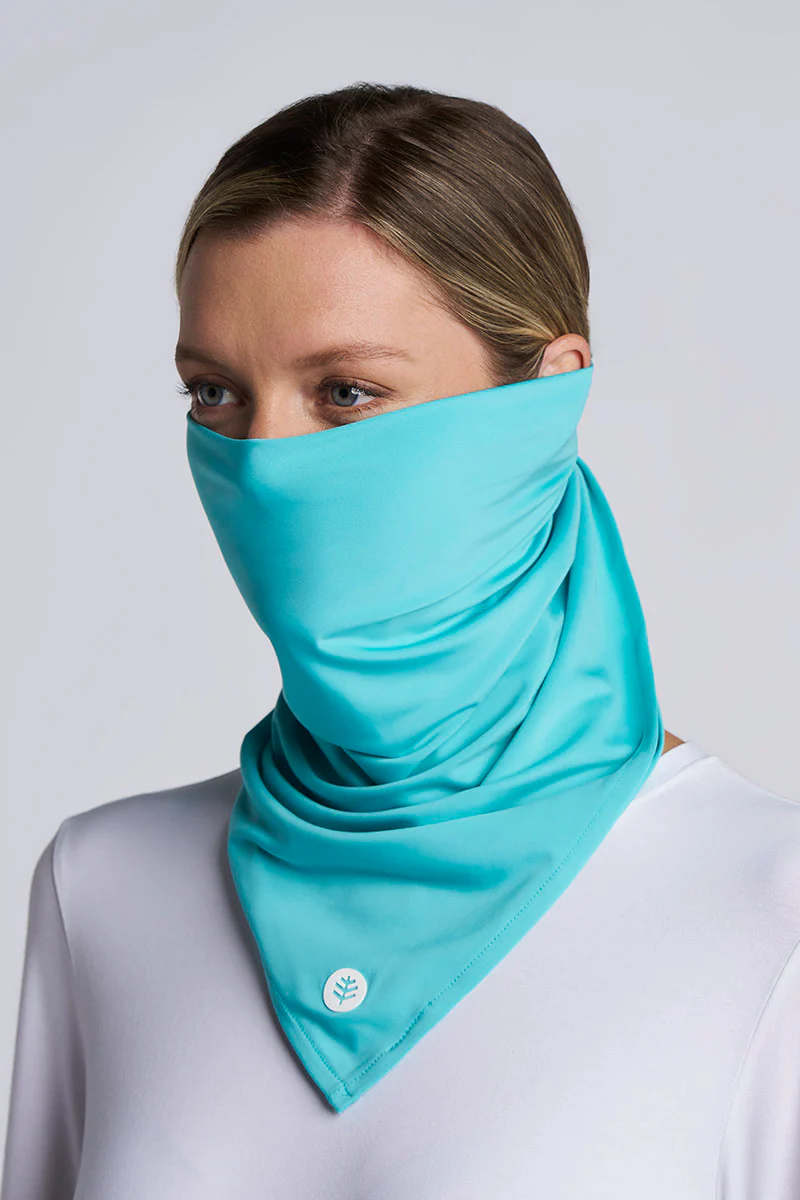 Unisex Virasana Performance Bandana | Coolibar Blue - Image 6