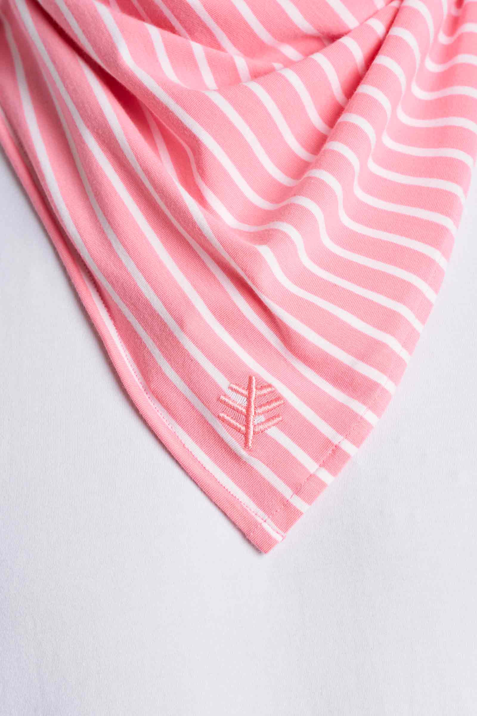 Unisex Sanibel Everyday Beach Bandana | Flamingo Pink/White Stripe - Image 7