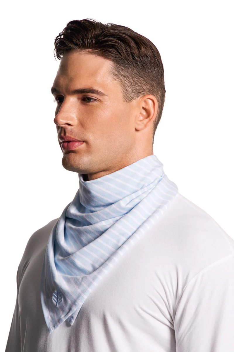 Unisex Sanibel Everyday Beach Bandana | Skyride/White Stripe - Image 5