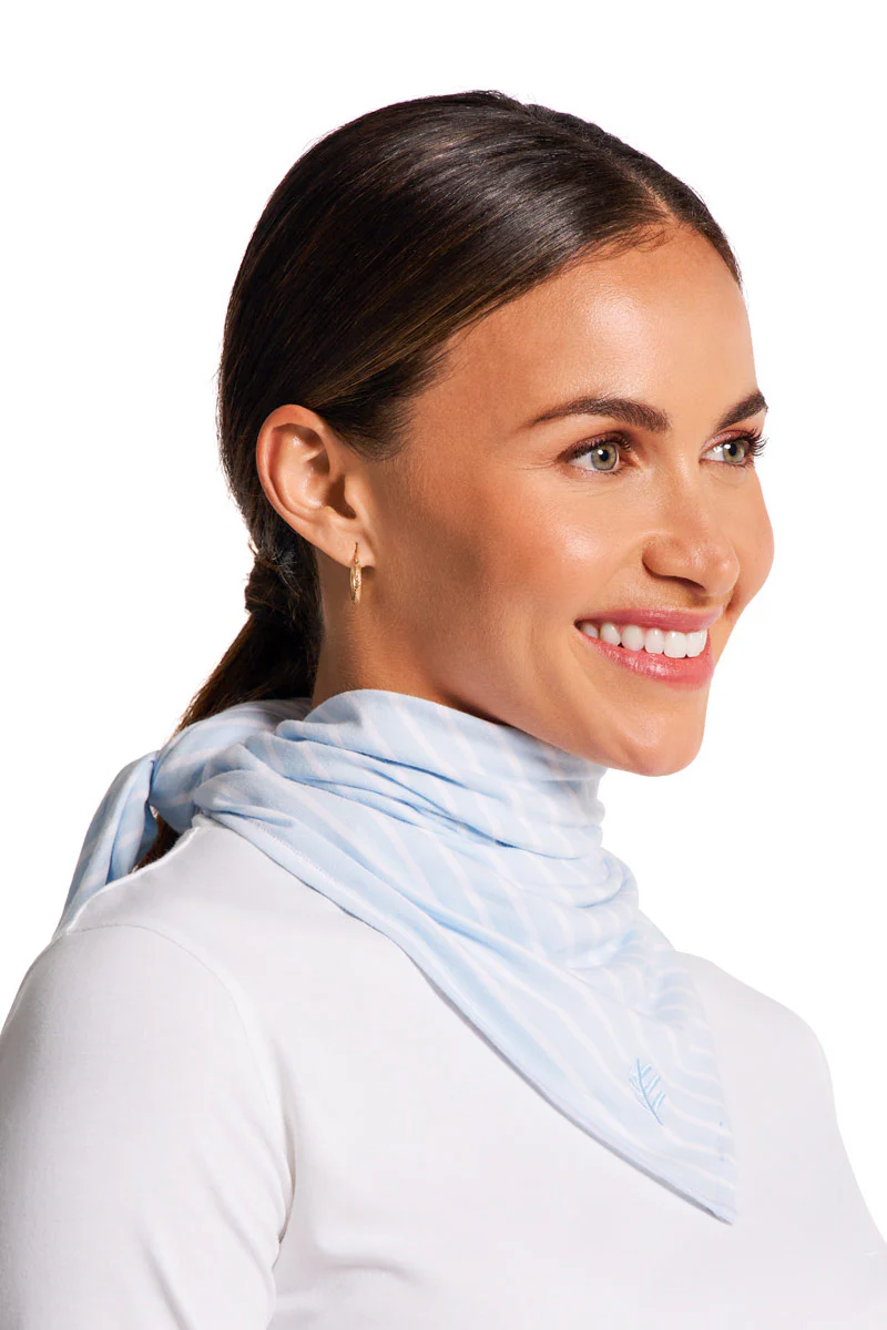 Unisex Sanibel Everyday Beach Bandana | Skyride/White Stripe - Image 7